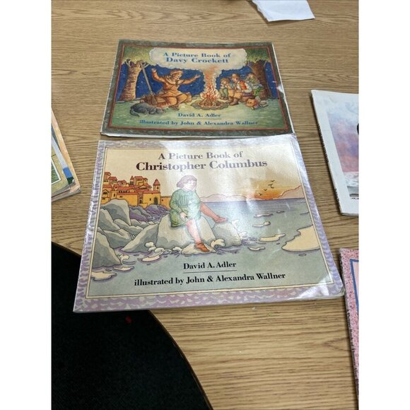 Lot of 15 David Adler Picture Book Biography History Classroom Homeschool Set - Picture 1 of 14